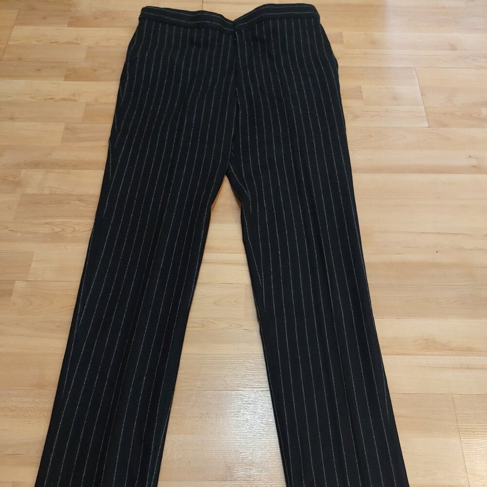 Men's Black Pinstripe Dress Pants